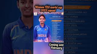 India woman cricket team squad T20 world cup 2023😍😍