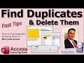 How to Find Duplicates and Delete Them in Microsoft Access