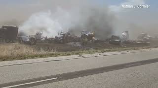 Dust storm in Illinois causes chain reaction