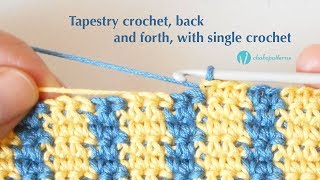 Tapestry Crochet, Back and Forth, with Single Crochet