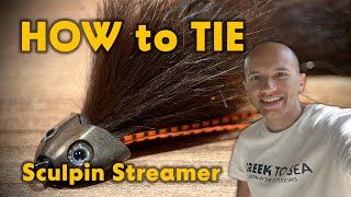 How to Tie Sculpin Streamer fly tying patterns dressing for beginner easy to tie zonker heavy jig