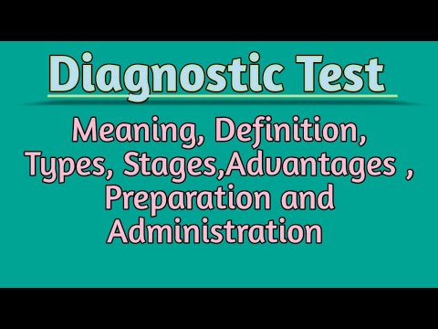 Diagnostic Test : Meaning, Definition, Types, Advantages, Preparation ...