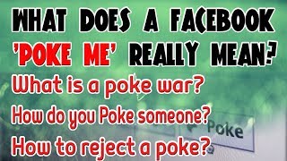 What does a Facebook ‘POKE ME’ really mean?