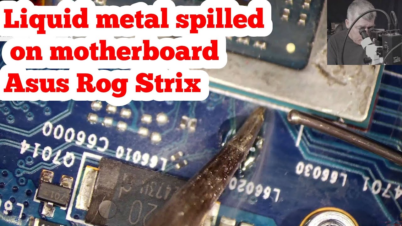 Asus Rog Strix G513r Gaming Laptop Liquid Metal Spilled On The Board