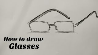 How to draw Glasses step by step |Specs drawing | كيفية رسم نظارة | رسم سهل