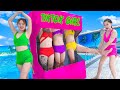 TRY NOT TO LAUGH TIKTOK MACHINE GIRL POOL PRANK BATTLE NERF Dr AdzGirl Nerf Guns POPULAR LUCKY PRANK