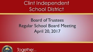 CISD General Board Meeting 20170420