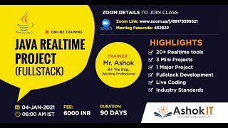 Java Realtime Project (Fullstack) | Session - 02 | Ashok IT