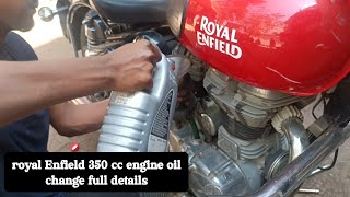 royal Enfield 350 cc engine oil change full detailes