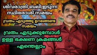 ശിവരാത്രി ബലി ഇടുമ്പോൾ അറിയേണ്ടതെല്ലാം  DR K V SUBHASH THANTRI