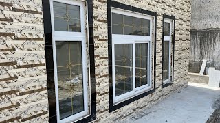 #UPVC#Windows#Sliding Panal#Double Glazed with Golden Spanish Georgian Bars#Jhelum#03129507700