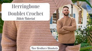 Herringbone Double Crochet Stitch Tutorial [Plus How to Decrease!]