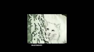 how to draw cute cat drawing #shorts  #art #cat #cute #viral #drawing
