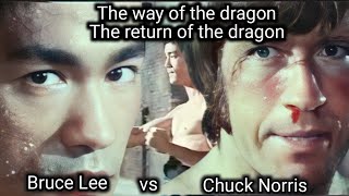 Bruce Lee vs Chuck Norris - The way of the dragon - Return of the dragon #brucelee #trendingvideo