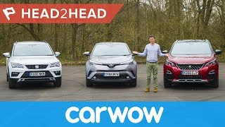 Toyota C-HR vs Peugeot 3008 vs SEAT Ateca - which is the best SUV? | Head2Head