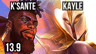 K'SANTE vs KAYLE (TOP) | 3/0/4, 65% winrate | KR Master | 13.9