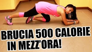 Allenamento completo per dimagrire e tonificare i muscoli e bruciare 500 calorie in 30 minuti!