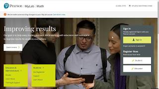 MyMathLab: Math 121 - How to Get Started in MyMathLab
