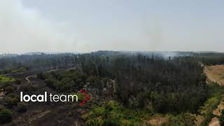 Incendi in Sicilia, le colline arse dai roghi ad Aidone (EN): immagini aeree