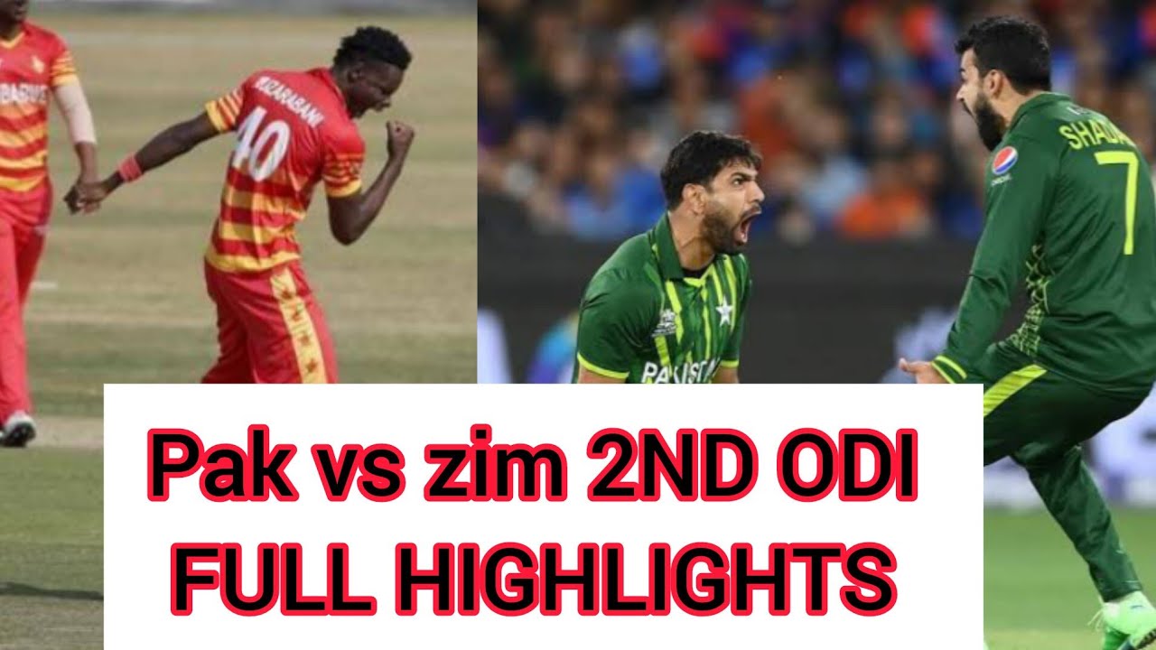 Pakistan Vs Zimbabwe 2nd ODI Highlights 2023 | Pak Vs Zim 2nd ODI ...