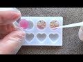 【uvレジン】セリアのモールドを使ったツートン柄ボタニカルカボションピアスの作り方 how to make two tone botanical cabochon earrings.【resin】