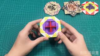 How to make a Paper Spinning Top / Upgraded Version / 折纸 战斗陀螺