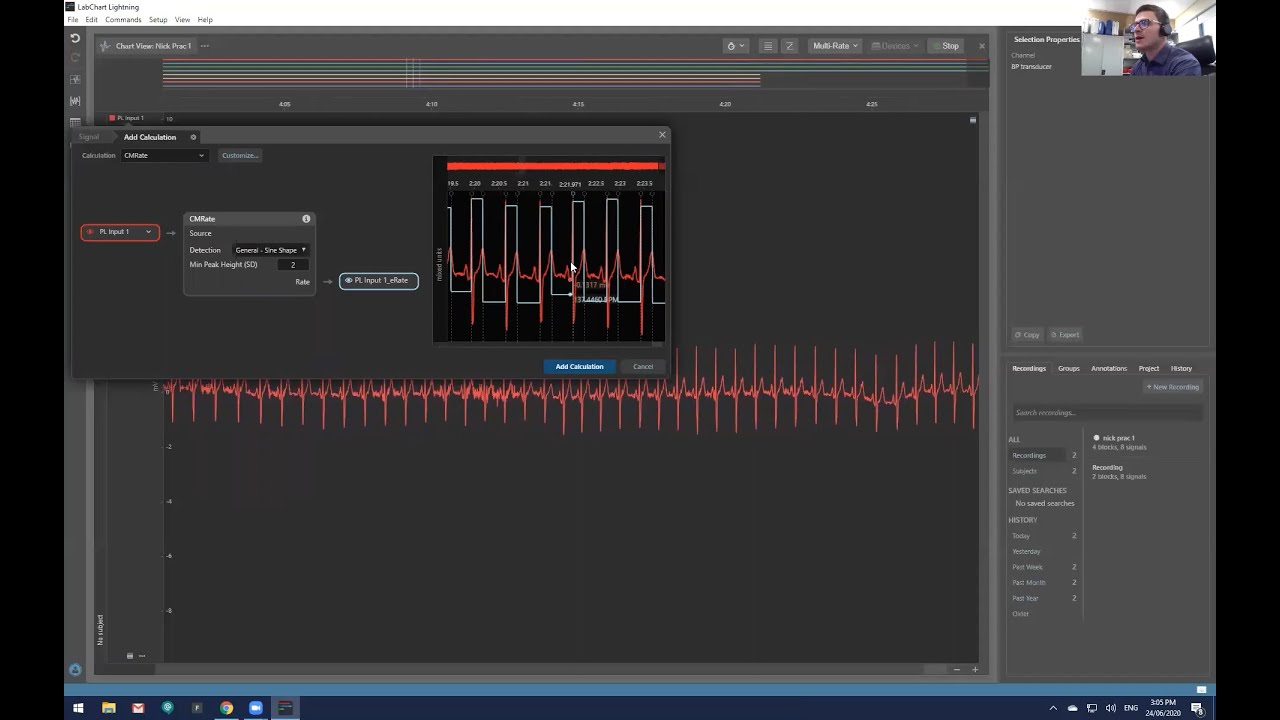 Labchart Lightning Introductory Series Webinar 2 Data Sampling Youtube