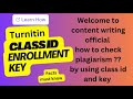 tunritn CLASS ID and enrolment KEY for 2024  || TURNITIN lecture 2