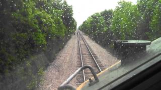 Trespassers nearly get hit by train