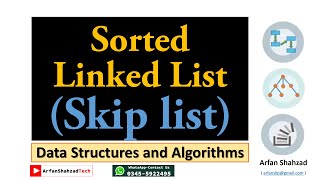 DSA (13)| Skip list (Sorted Linked List)| by Arfan Shahzad
