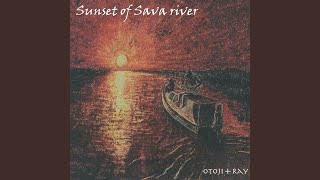 Sunset of Sava river