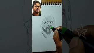 pathaan shahRukhKhan drawing #art #pencilsketch #drawing #shorts #pathaan #shading #portrait #viral