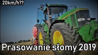 Prasowanie słomy 2019 JohnDeere\u0026lely welger 20km/h??