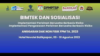 BIMSOS Implementasi Perizinan OSS RBA Kota Balikpapan (9 Agustus 2023)