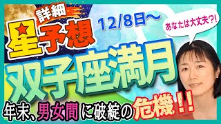 双子座満月🌕男女間に破綻の【危機】⁉️年末、夫、妻、パートナーとの【火花】を避けるために必見‼️