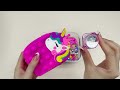 rainbow asmr slime 🌈 satisfying slime satisfying mixing with unicorn pop it bags u0026 princess charm