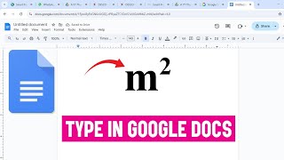 How To Type m Squared In Google Docs