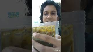 Trying Lahpet thoke (Myanmar food)