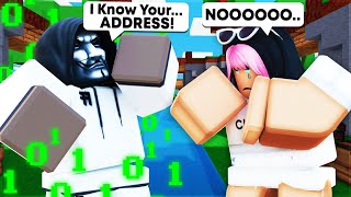 I TROLLED My SISTER As A HACKER And She CRIED.. (Roblox Bedwars)