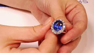 SOLD - 6.79ct GIA Certified Princess Diana Sapphire Ring GIAS002 JW