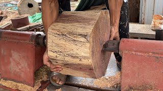 Awesome Woodturning Creative Art | Skills Extremely Skillful Wood Planing Work Of Carpenter