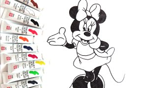 [ディズニーキャラクター ] ミニーマウスの描き方　ミニーちゃん　how to draw Minnie Mouse 　그림