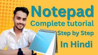 Learn Basic Computer in Hindi - Microsoft Notepad | Notepad tutorial Step by step