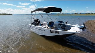 My New Quintrex F350 Explorer Outback Boat - Drone Footage at Spectacular Wivenhoe Dam