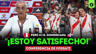 JORGE FOSSATI satisfecho con la SELECCIÓN PERUANA tras PERÚ 4-1 REPÚBLICA DOMININCANA | CONFERENCIA