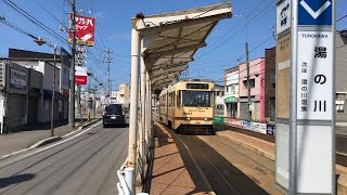 函館市電　湯の川発 谷地頭行き　右側車窓　22.7.26