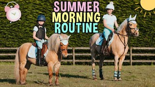 EQUESTRIAN SPRING SUMMER MORNING ROUTINE.. AT HOME!!