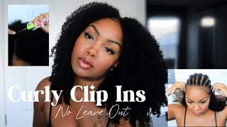 EASY curly clip ins installed without LEAVEOUT!!| Ft. Curls Queen Hair| Meshia Lattimore