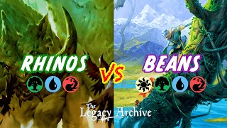 Temur Rhinos vs 4 Color Beans - Legacy MtG Gameplay 2025