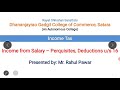 Perquisites, Deductions from Salary